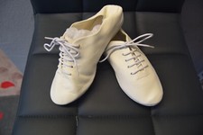  White leather full sole jazz