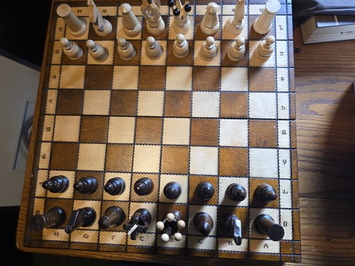 Chess set with unique - chess, pieces