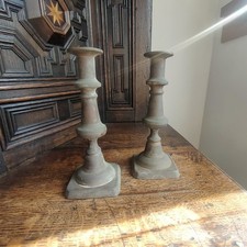 Vintage Solid Brass Pair Candle Sticks