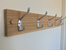 Solid Hardwood Oak Coat Rack