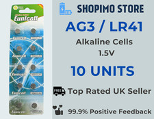 10 x AG3 LR41 192 392 1.5v ALKALINE COIN BUTTON CELL WATCH BATTERY EUNICELL NEW