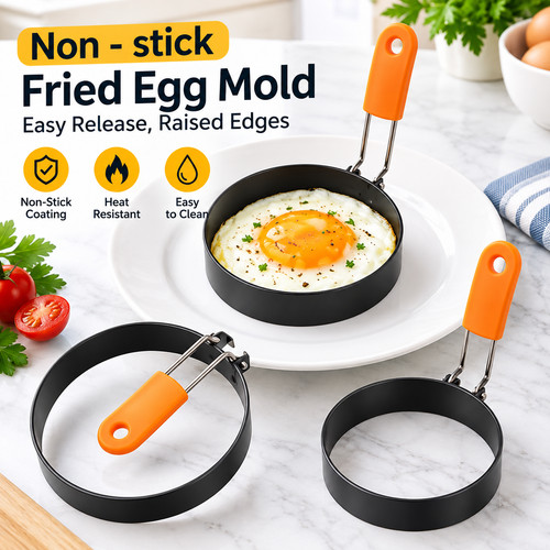 Stainless steel fried egg - egg, ring
