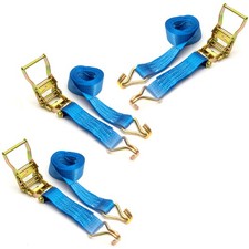 Heavy Duty Ratchet Straps 3m x 50mm Tie Down Secure Cargo 2000kg Boat x3