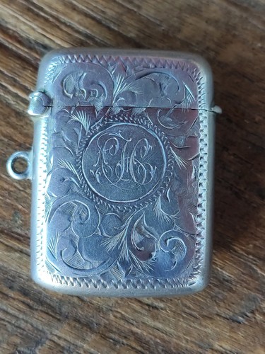 Victorian antique silver vesta - victorian,