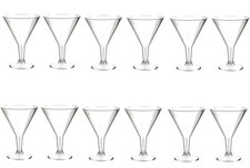 12 x Plastic Martini Glasses