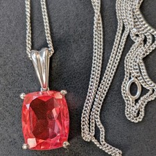 Sterling silver padparadscha