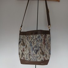 Vintage Jane Shilton Tapestry bucket drawstring   bag 1980s