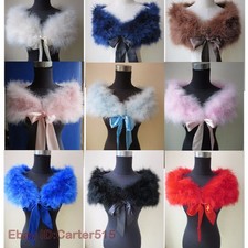 Real Ostrich Feather Fur Shrug