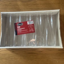 10 Champagne Flutes Clear