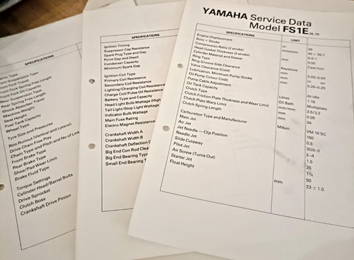 Yamaha fs1e 1978 service - fs1e,