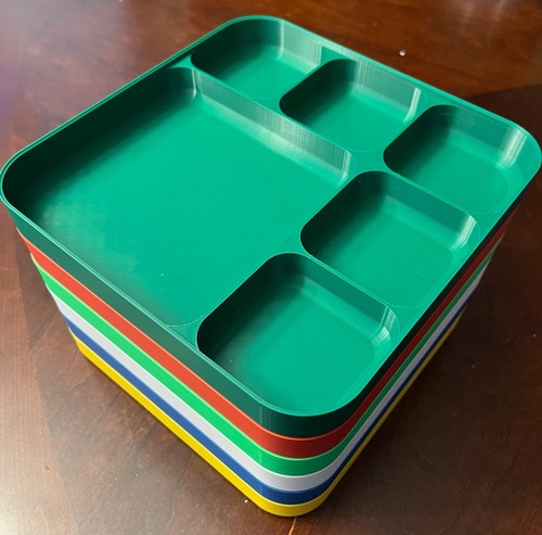 Stackable lego sorting trays - 3,