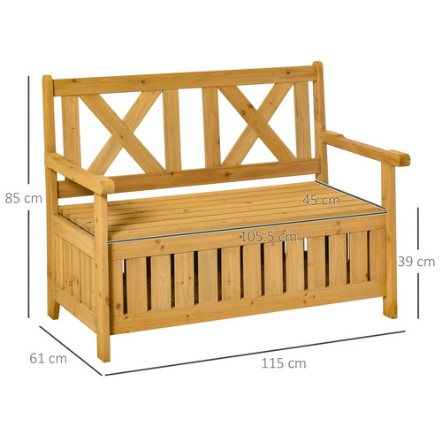 Bench wood storage garden - wood,