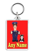 Personalised Postman Pat Keyring / Bag Tag *Christmas Stocking Filler Gift*