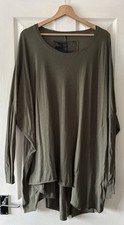 rundholz black label tunic dress s small khaki green t-shirt cotton oversized