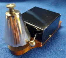 ANTIQUE VINTAGE ORIGINAL ELECTRIC DOOR RAILWAY BUTLER ALARM BELL WOOD BRASS