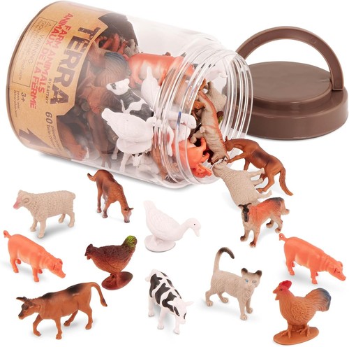 Farm animals toy - tube,, mini
