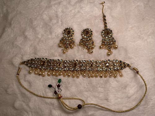 Indian gold tone faux - gold, diamond