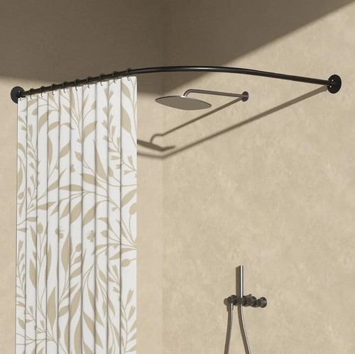 Curved shower curtain rod matt - shower,