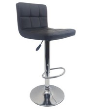Bar Stool, Black ,Grey, Silver, Pink, Yellow, Orange Faux Leather