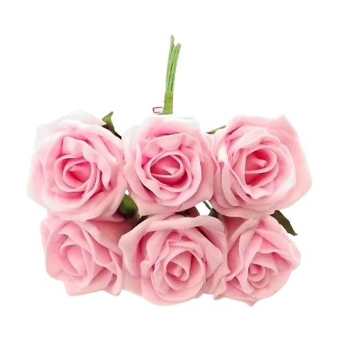 5cm foam roses bunch 6 - bunch,
