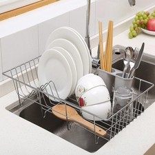  Stainless Steel Drying Rack, Multifunctional Tableware Storage Plate Dish