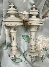Pair LARGE French WOOD Antique