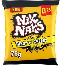 Nik Naks Tangy 'N' Cheesy Crisps 75g x 20 £1.25 PMP Free Delivery