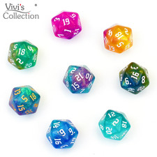 D20 Dice 20 Sided 5Pcs Set For