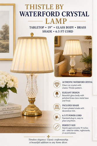 Thistle waterford crystal lamp - thistle,