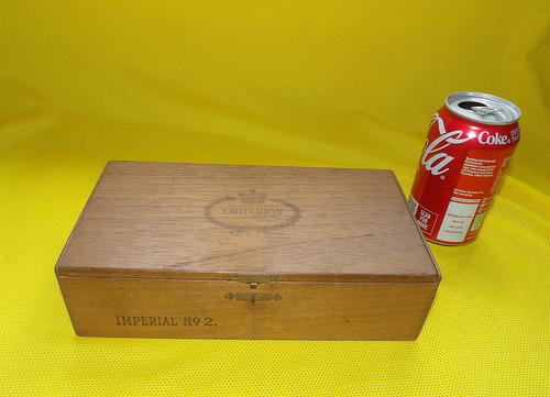 Empty wooden cigar box from - box,