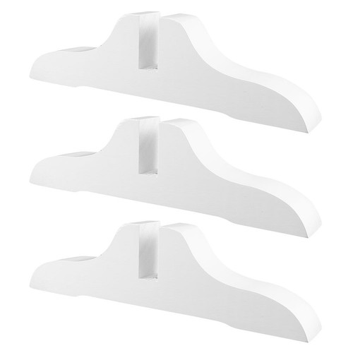 3pcs white wooden folding - white,