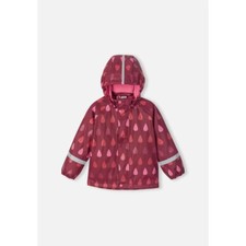 Reima Koski Fleece Lined Waterproof Raincoat - Jam Red - 116cm/6yrs - BNWT