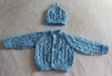 Hand knitted patterned