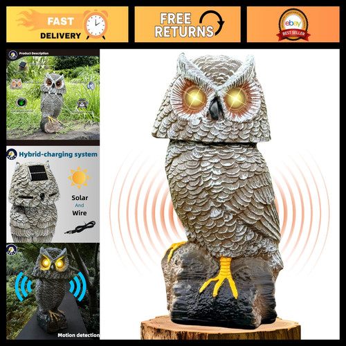 Solar powered garden owl - solar,