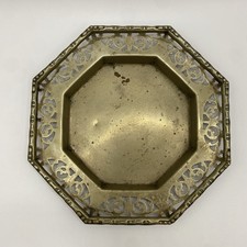 Vintage Brass Octagonal Tray 6
