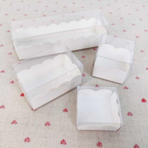 Long clear pvc - macaron, boxes