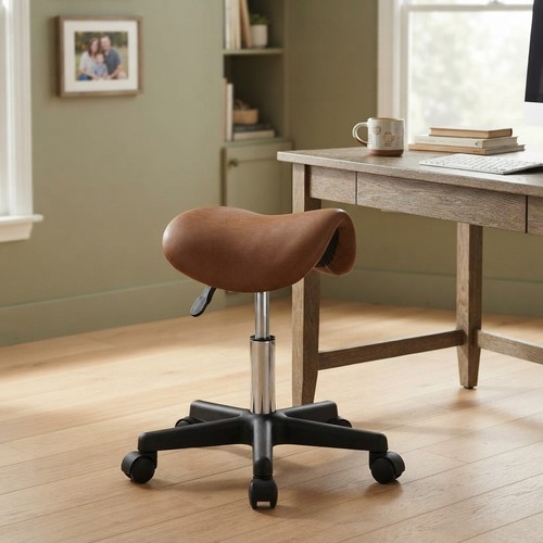 Ergonomic saddle stool with - stool,