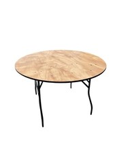 4ft round varnished table