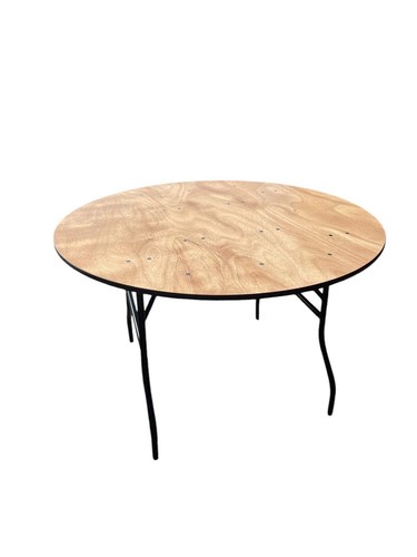 4ft round varnished table