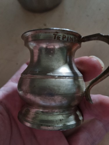 Antique pewter gill - 2,