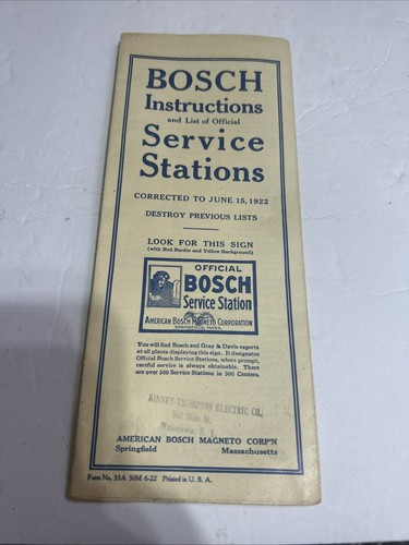 1922 american bosch magneto - bosch,
