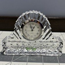 Galway Irish Crystal Executive Mantel Clock Merlin Park Ireland 24% Lead Quartz