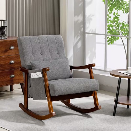 Grey rocking chair upholstered - grey,