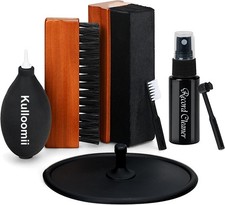 7-in-1 Vinyl Record Cleaner Kit, Velvet & Microfiber Brushes, Cleaning Solution