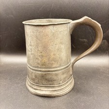 JAMES YATES Antique PEWTER Quart or Two Pints Old English Pub Tavern Tankard