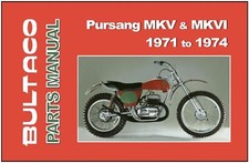 BULTACO Parts Manual Pursang MkV & MkVI 350 250 200 175 125 1971 1972 1973 1974