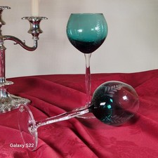 Pair of Vintage Green Wine