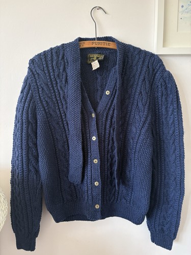 Vintage navy blue cable knit - vintage,