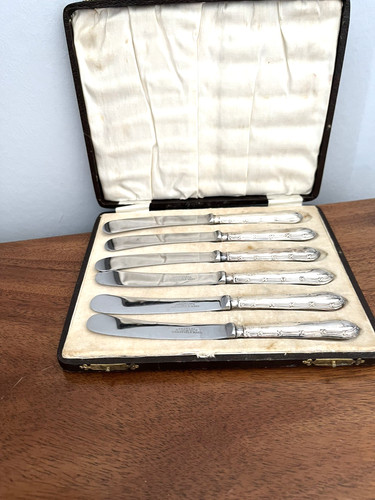 Antique solid silver butter - solid,