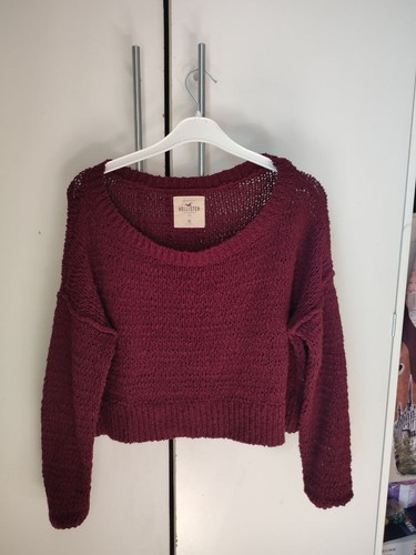 Burgundy red maroon knitted - maroon,